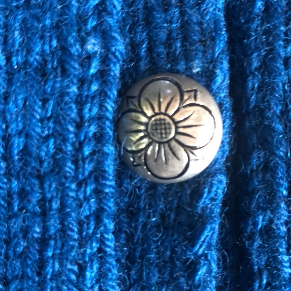 Hand Knitted Button Down Sweater - image 8